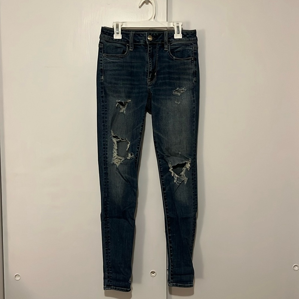 American Eagle High-Rise Ripped Jeans